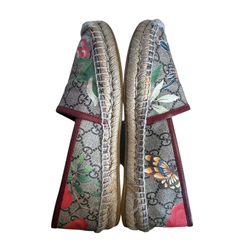 Gucci Tian Hummingbird GG Supreme Monogram Espadrille Flats EU 36 Slip On - Picture 5 of 11